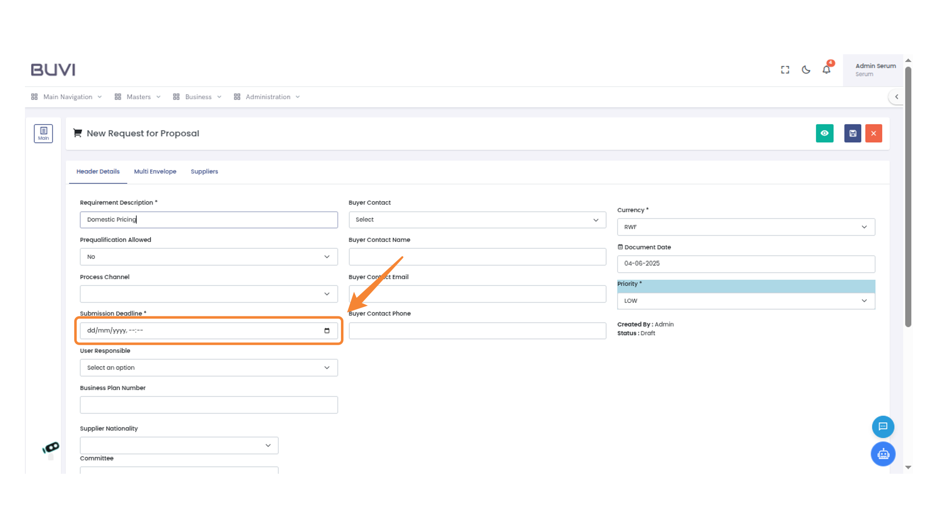 Set Submission Deadline