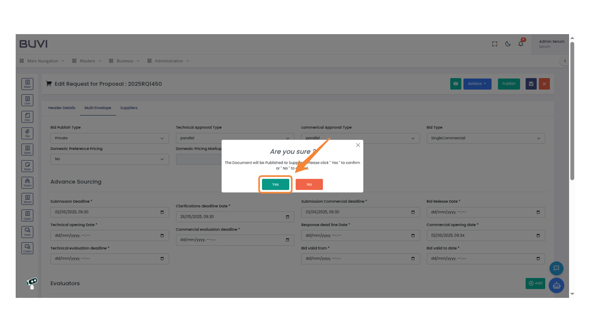 Confirm Document Publication