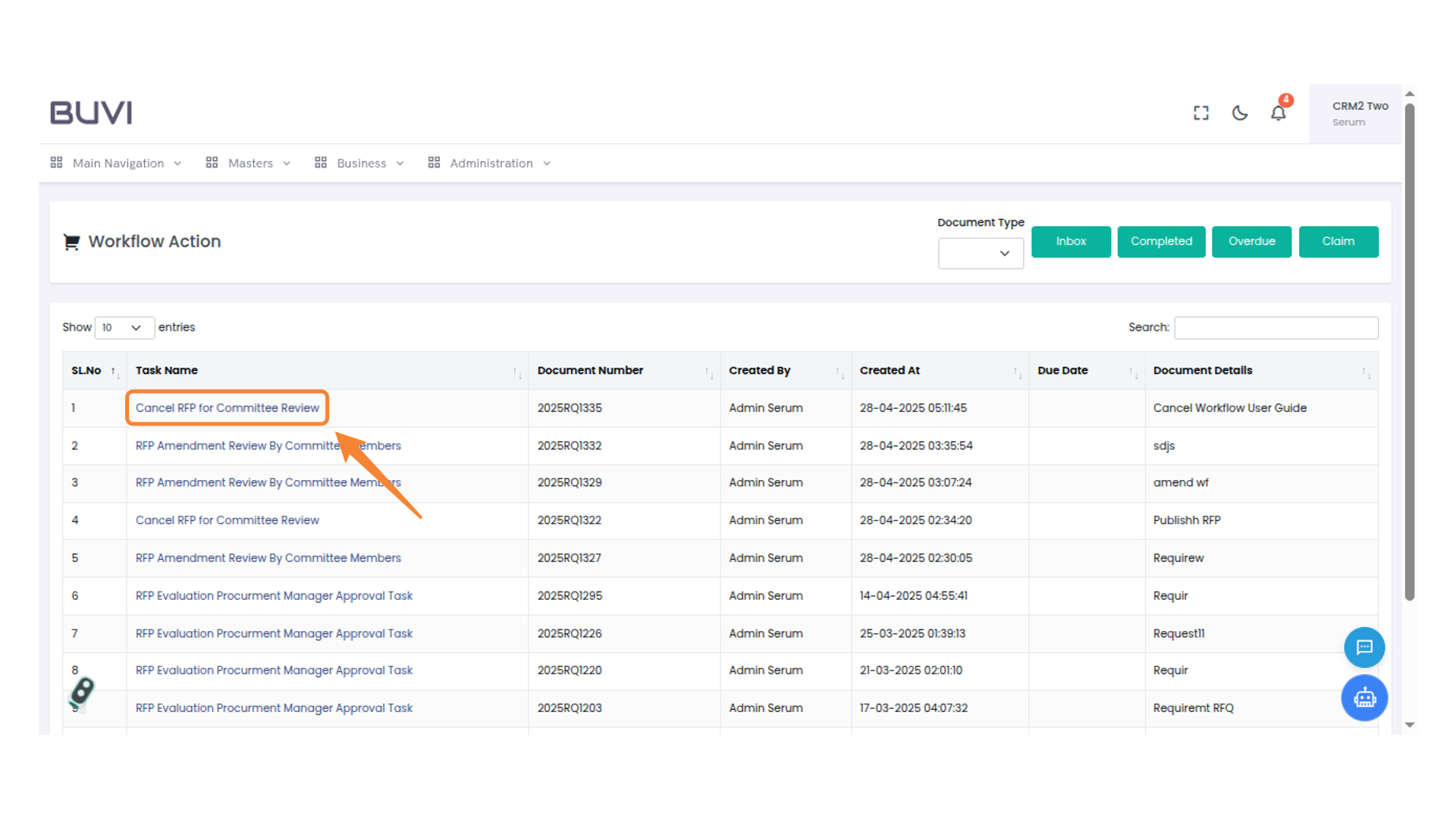 Cancel RFP for Committee Review