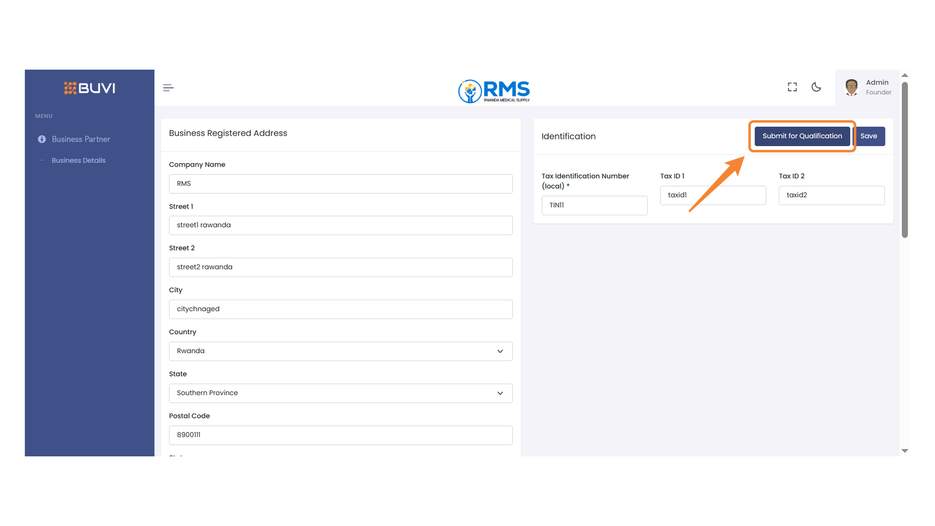 Submit for Qualification Button