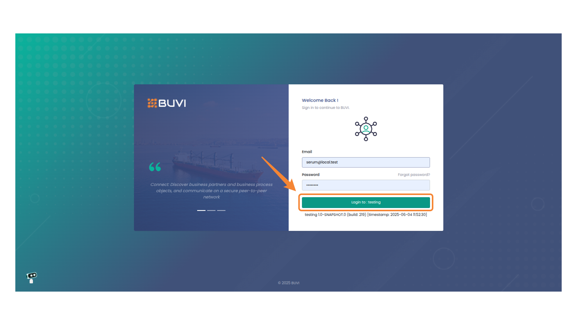Login to the application as buyer