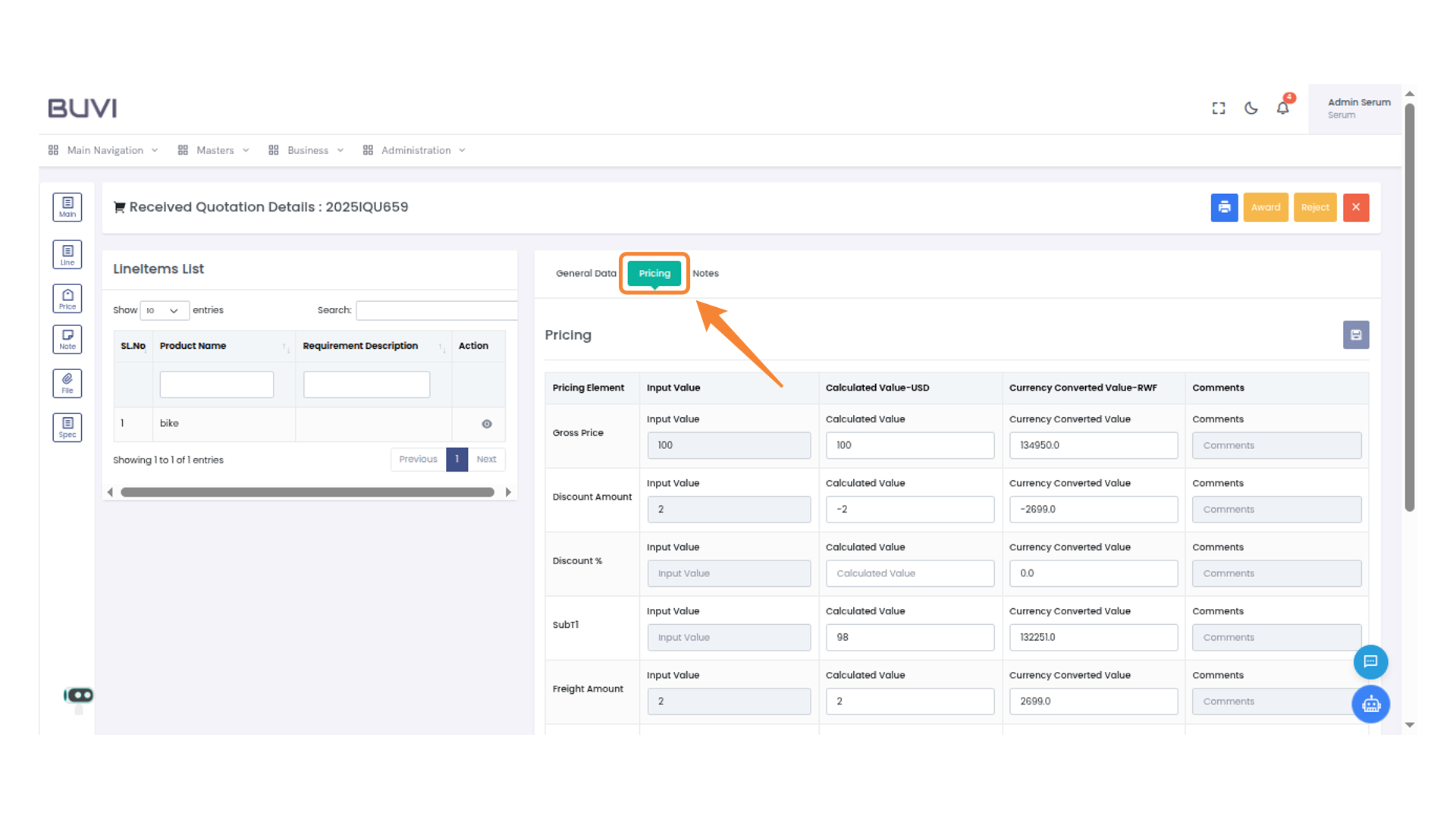 Pricing Section Highlighted